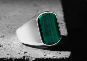 Malachite Rings