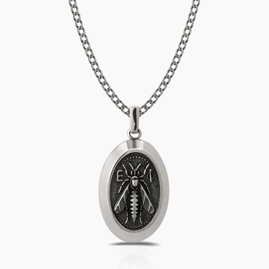 The Clear Bee Necklace in Platinum (46cm)