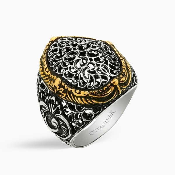 Hand-Carved Fligree Silver Ring