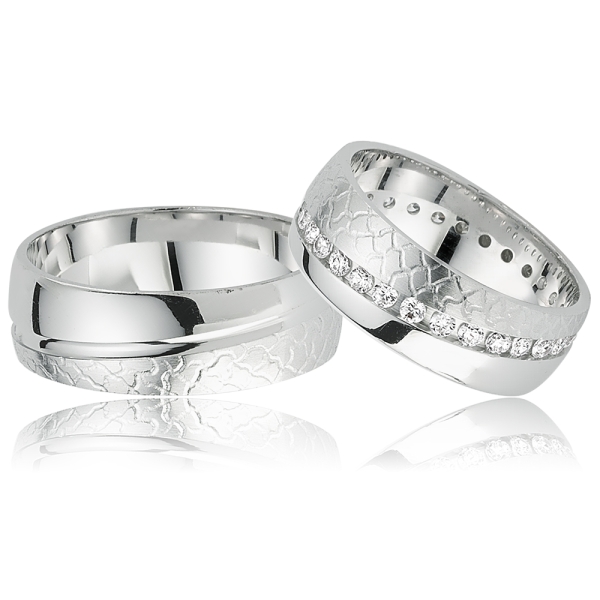 Stylish and Different Design Silver Wedding Band