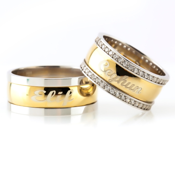 Bright Floor Gold-Plated Silver Wedding Band