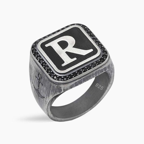 Personalized Sailor Silver Men&#039;s Ring