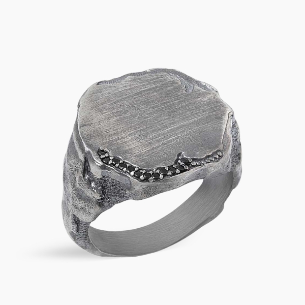 Raw Edge Silver Ring