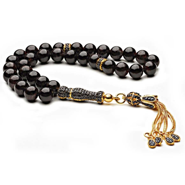 Black Onyx Tasbih with Silver Imame