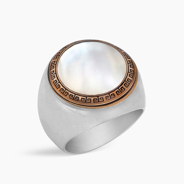 Pearl Stone Men's Ring