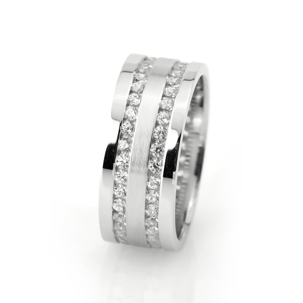 Wedding Ring with Zircon Stone