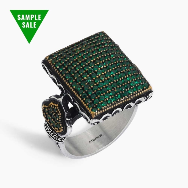 Emerald Matrix Ring