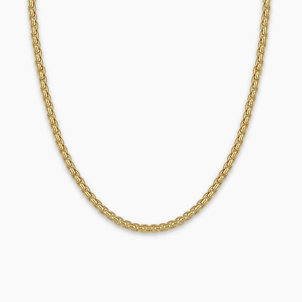 Round Box Chain Gold Plated - 3mm