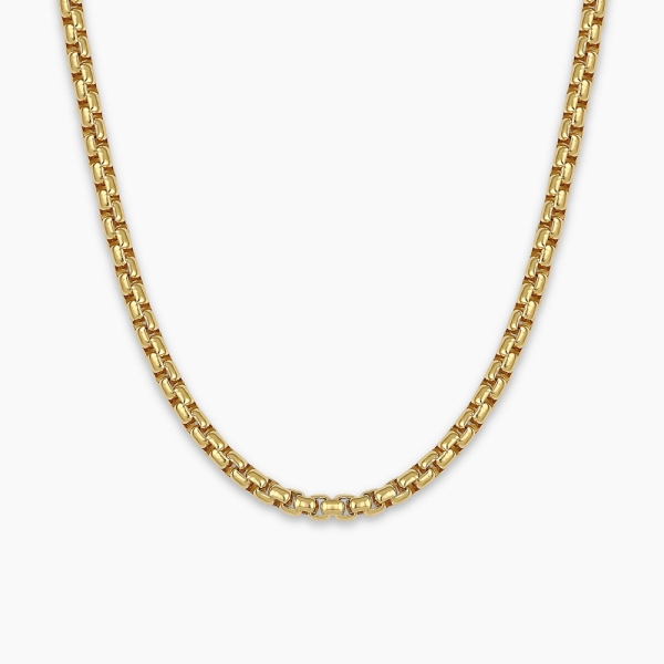 Round Box Chain Gold Plated - 5mm