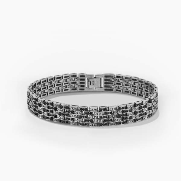 Half Black Silver Rolex Style Bracelet