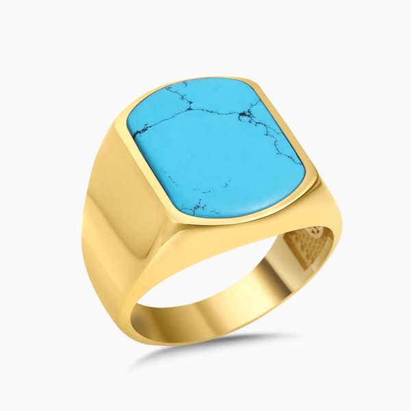 18K Gold Plated Turquoise Ring