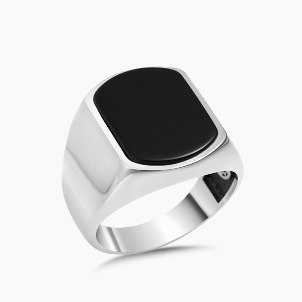 Silver Ring with Onyx Stone
