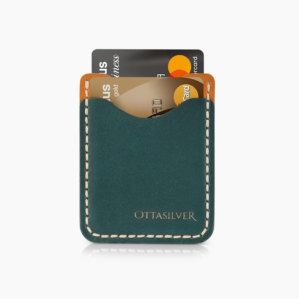 Green Mini - Leather Card Holder