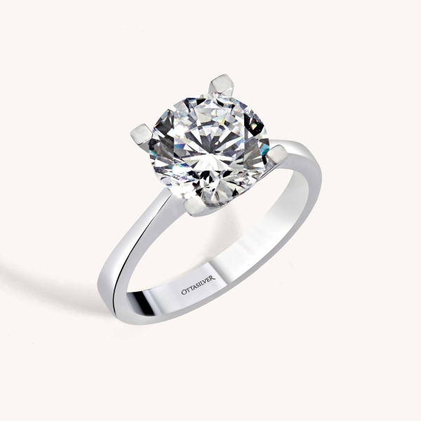 Grand Gemstone Solitaire Ring