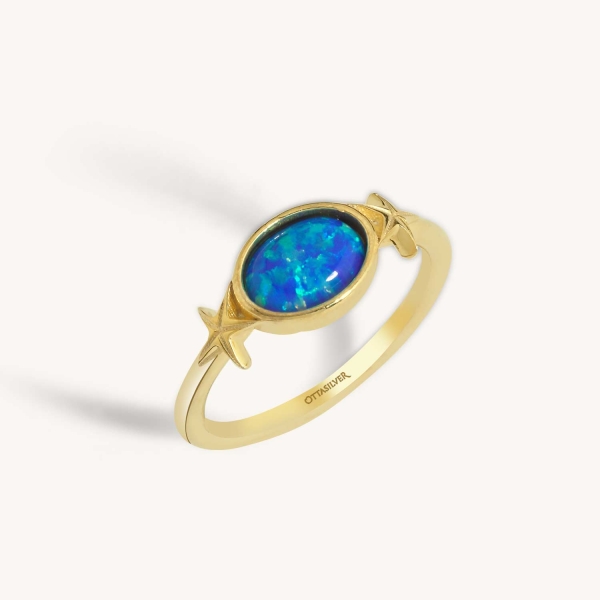 Opal Stone Stacker Ring