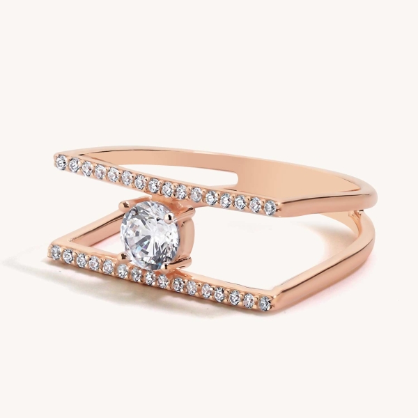 Twin Wing Rose Gold Ring