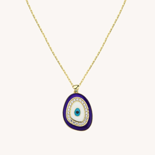 Purple Eye Amulet Necklace