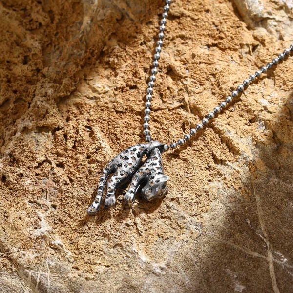 Zircon Stone Panter Necklace 