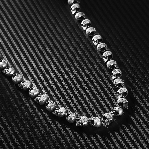 Silver Skull Chain Necklace