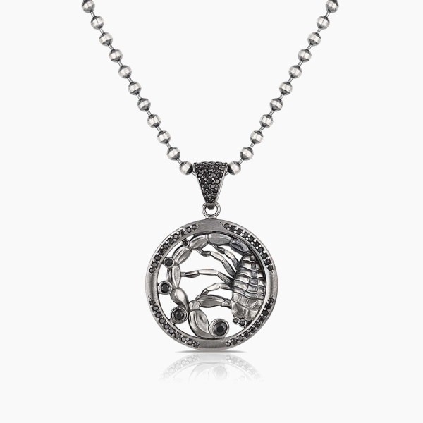 Scorpio Zodiac Sign Sterling Silver Necklace