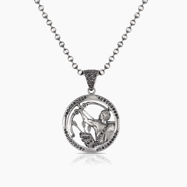 Sagittarius Zodiac Sign Sterling Silver Necklace