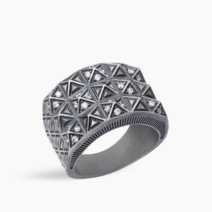 ★SENTIMENTS★ NO.323 [SILVER] GEOMETRY STAR RING Amazon.com: Awmnjtmgpw 925 Sterling Silver Pentagram star