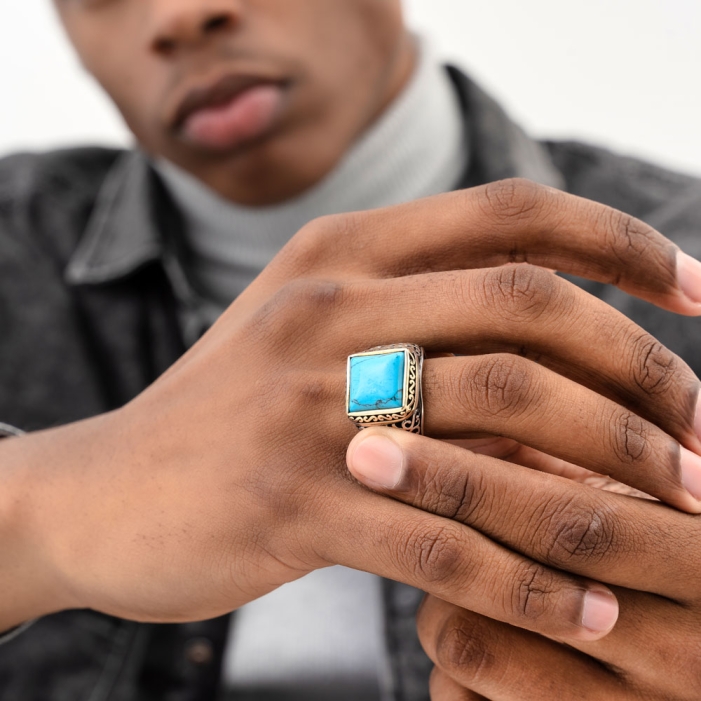 Turquoise Stone Sterling Silver Ring