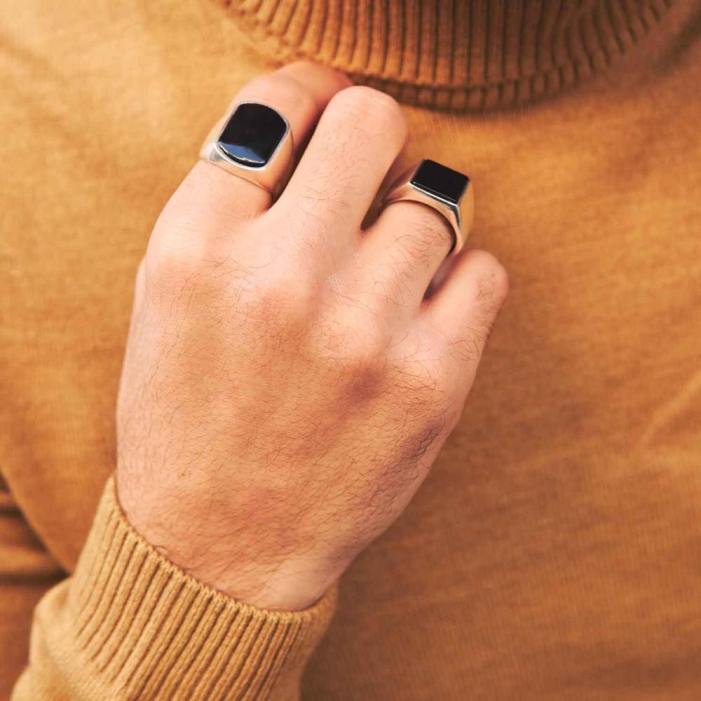 SAR Jewellery Leaf ring with Onyx 17号 SAR jewelry Leaf ring with Onyx - メルカリ