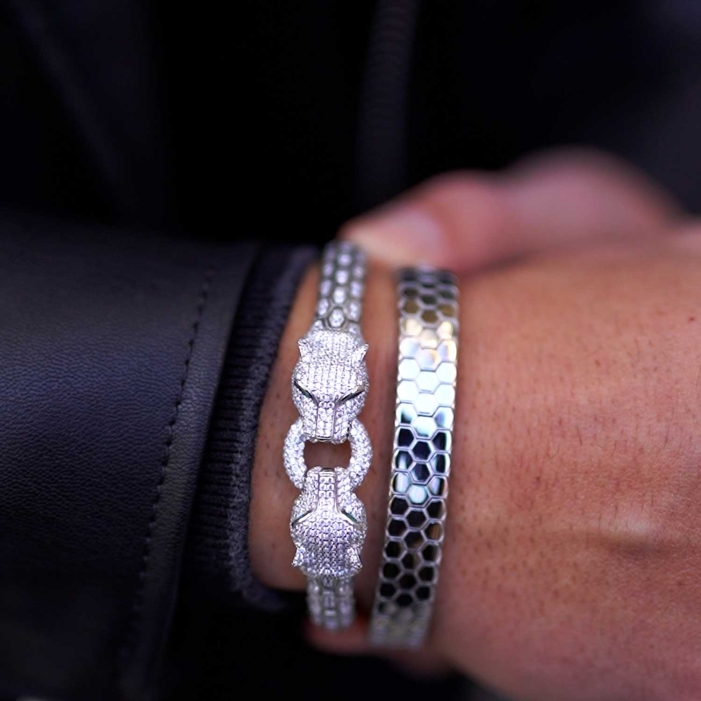 アクセサリー Hender Scheme python silver bangle S Classic Python Design in Silver Bracelet