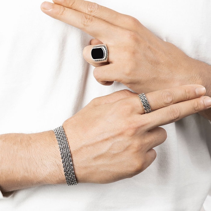 Sterling Silver Black Onyx Ring