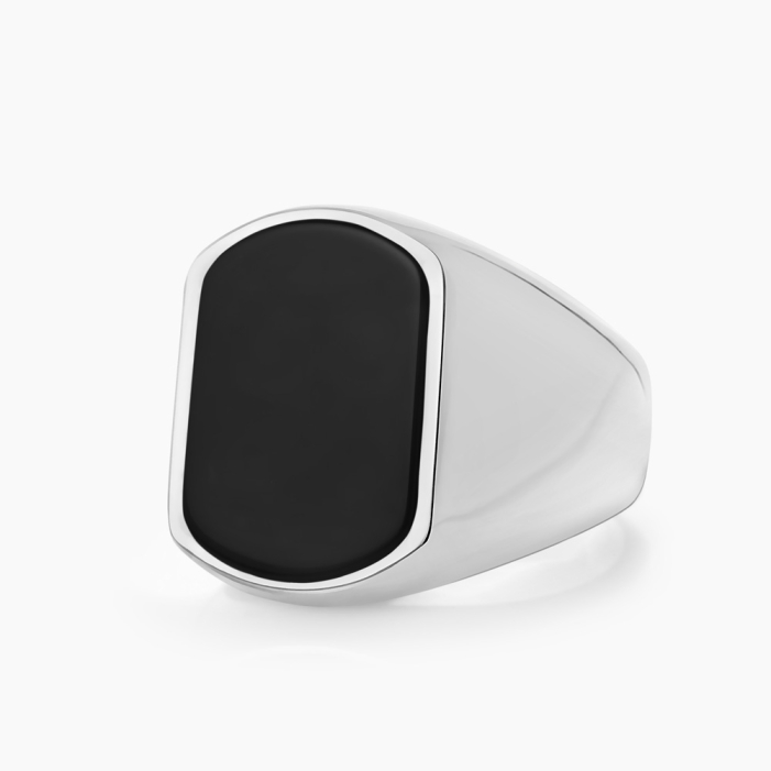 Silver Ring with Onyx Stone
