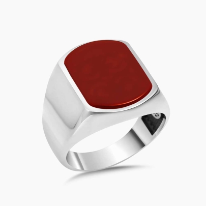 Silver Ring with Agate Stone