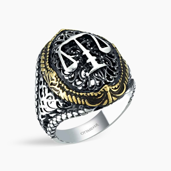 Scales Design Silver Ring