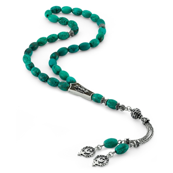 Silver Misbaha with  Howlite Stone