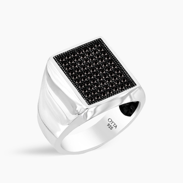 Basic Silver with Minimal Black CZ Diamonds