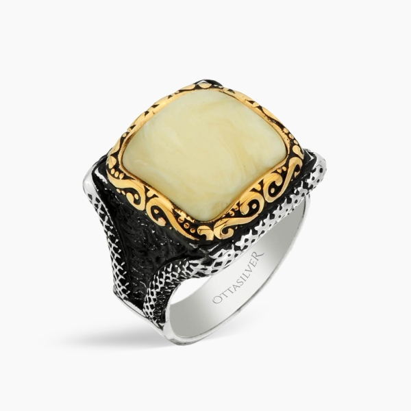 Pearl Stone Men's Ring