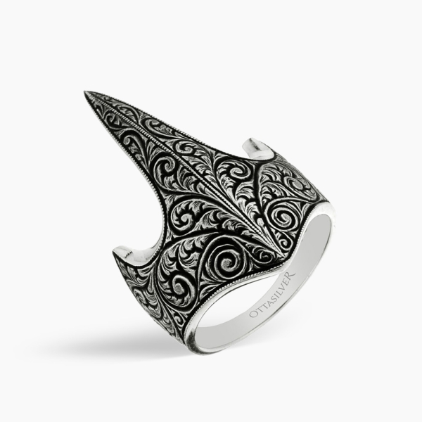 Sterling Silver Archery Bowman Zihgir Ring 