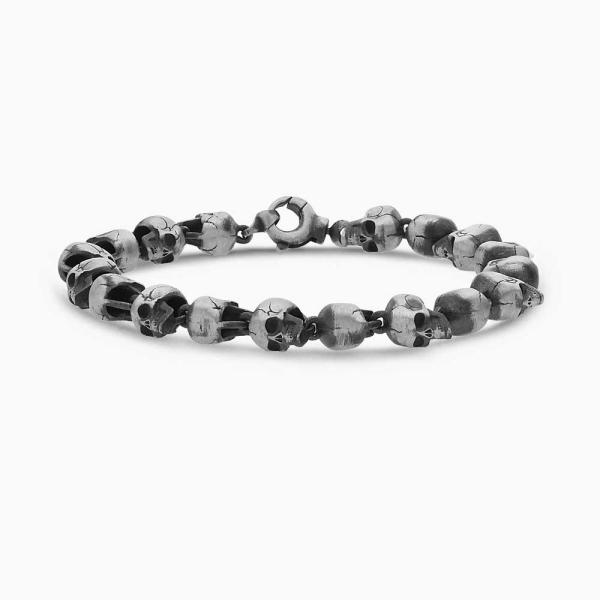 Silver Skull Chain Bracelet