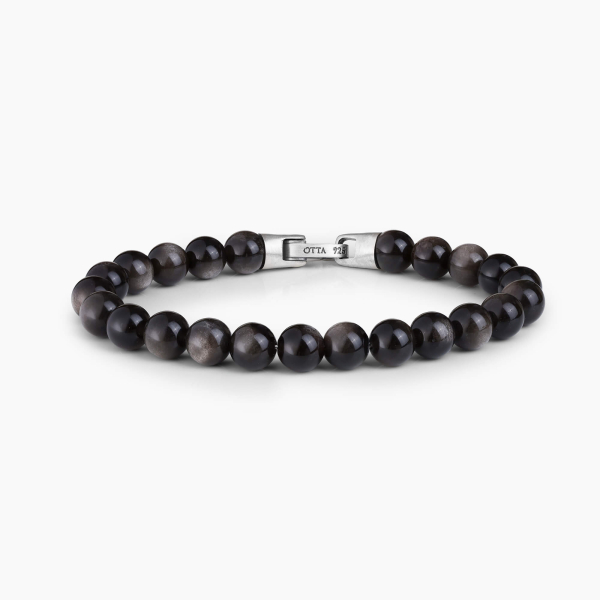 Obsidian Stone Beads Bracelet-8mm
