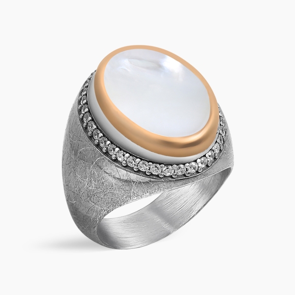 Pearl Stone Exclusive Silver with CZ Diamonds
