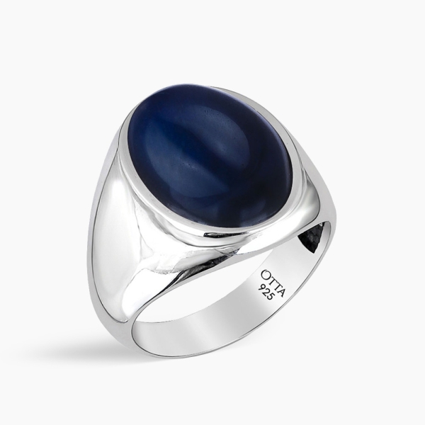 Blue Tiger Eye Classic Ring