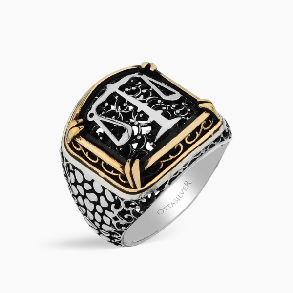 Scales of Justice Silver Men's Ring