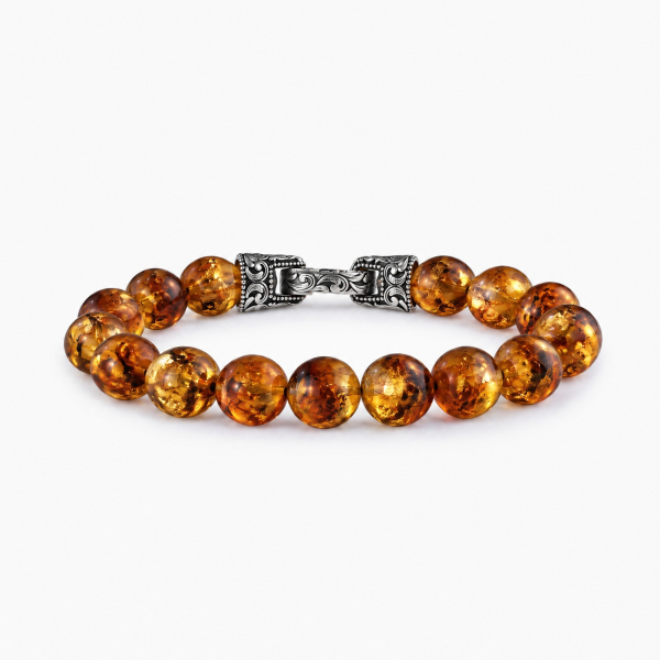 Amber Stone Spiritual Beads Bracelet-10mm