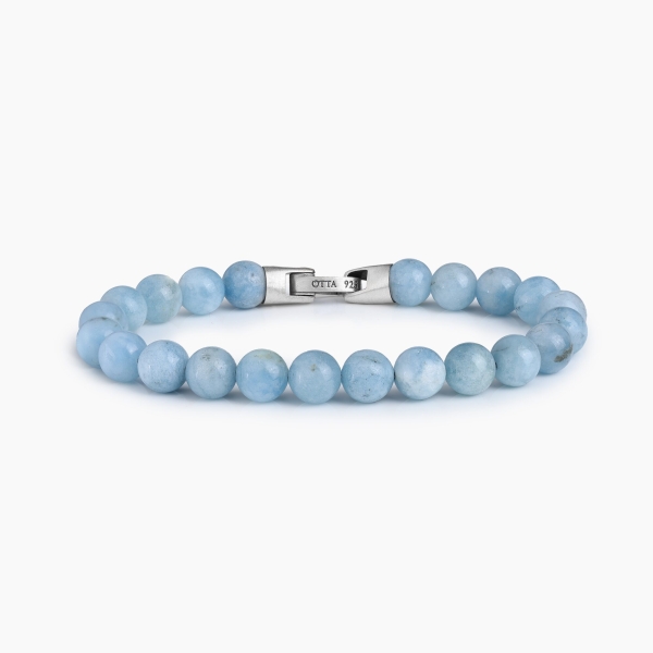 Ice Aquamarine Stone Spiritual Beads Bracelet-8mm