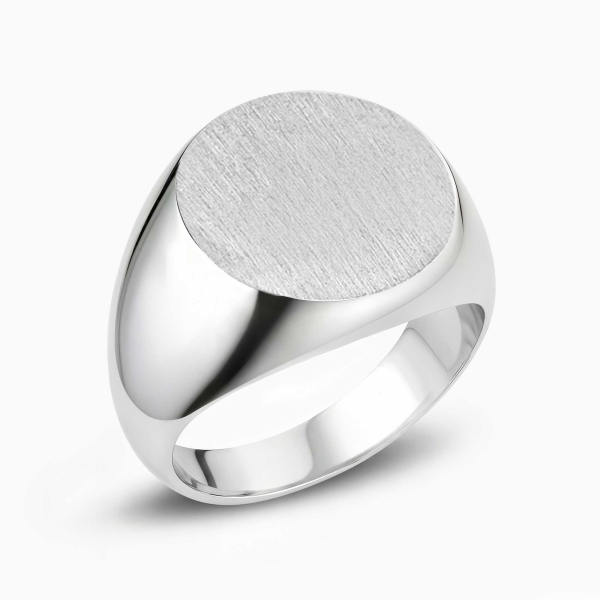 Basic Silver Ring with Brush Finish