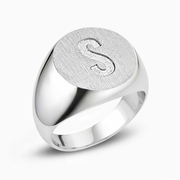 Personalized Pair Ring Round 925 Silver