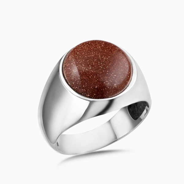 Basic Sterling Silver Ring with Star Stone