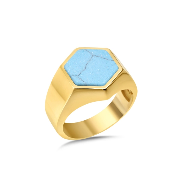 18K Gold Plated Turquoise Ring