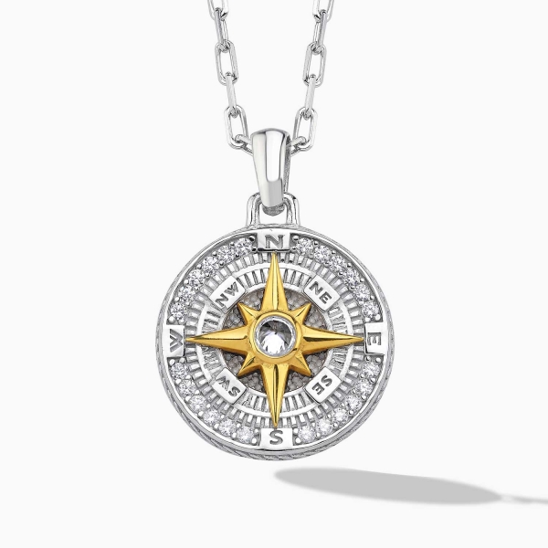 North Star White Zircon Necklace