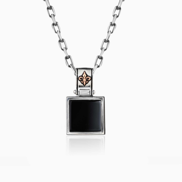 Black Onyx Silver Pendant